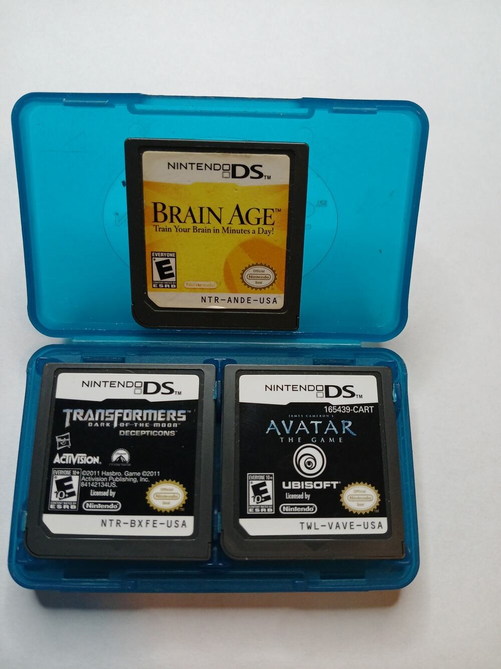 Nintendo DS Brain Age, Transformers, Avatar 3 pack